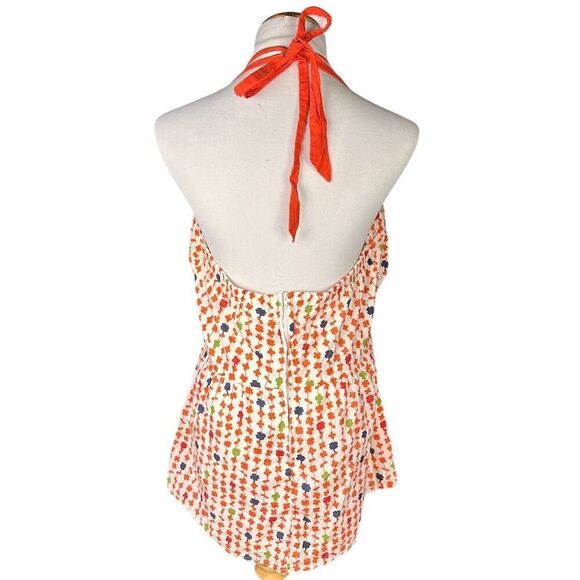 Torrid Women's Size 2x Orange Floral Halter Tank Top Casual Summer - Picture 4 of 11
